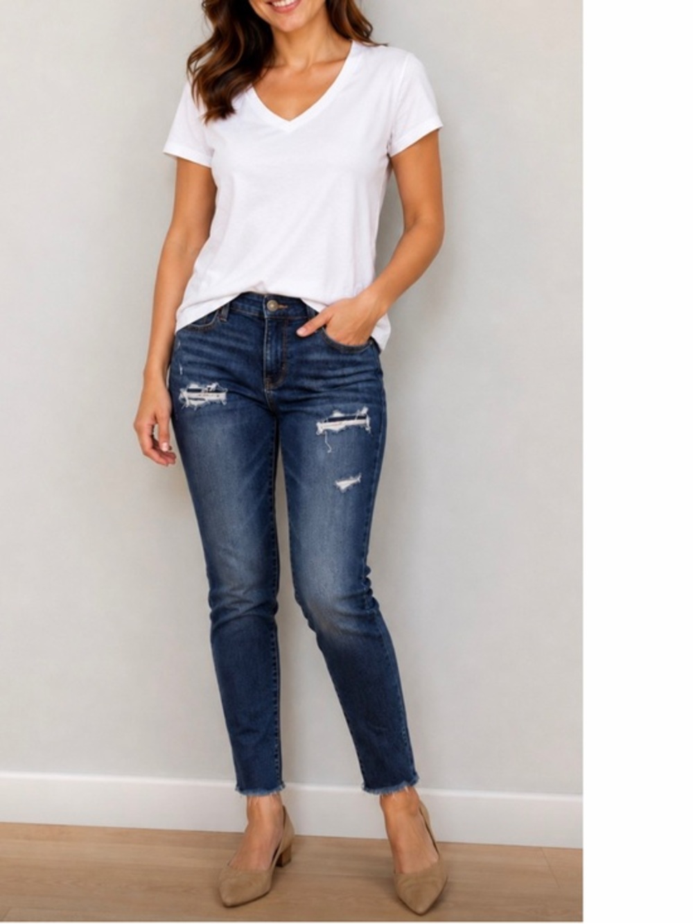 American Eagle Next Level Stretch Jeans Jeggings Ripped Patched 4 Short Petite
